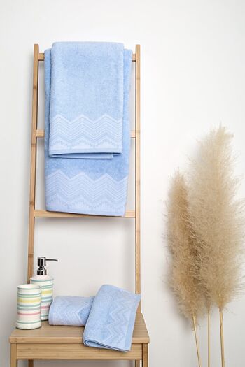 İrya New Leron 100% Cotton Bath Towel Blue 90x150