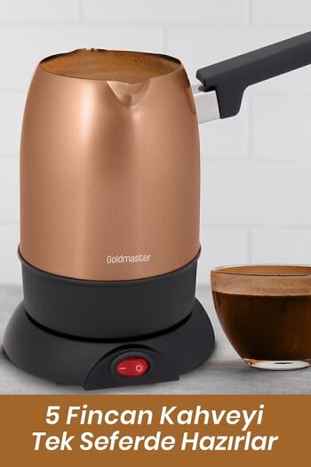 GOLDMASTER Foam Gold Double Mouth Electric Coffee Pot