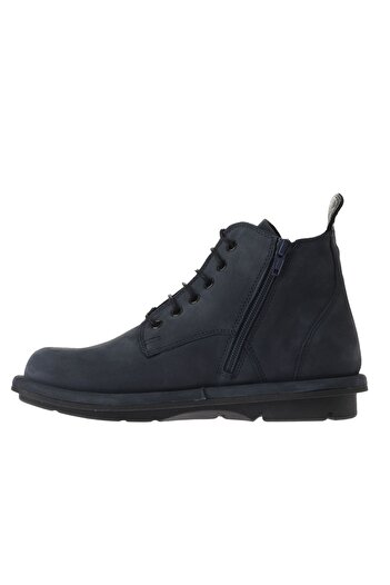 Bueno Shoes Γυναικείες φλατ μπότες Nubuck Blue - 01wv7504