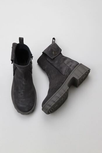 Bueno Shoes 01wv9004 Μοντέλο Γκρι σουέντ γυναικείες μπότες με τακούνι