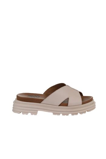 Bueno Shoes Pink Leather Women's Flat Slippers 01Wy8304