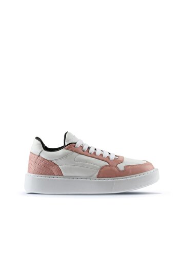 Bueno Shoes Leather White Powder Women's Sports Shoes - 01wu10300