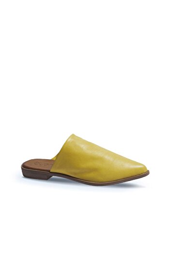 BUENO Shoes Yellow Leather Women's Flat Ballerinas 01Wn0124
