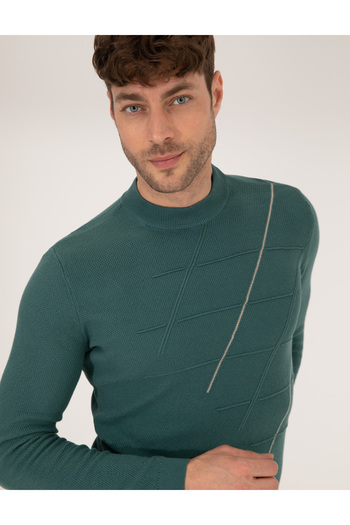 Pierre Cardin Πλεκτό πουλόβερ Green Slim Fit Crew Neck 50258800-VR054