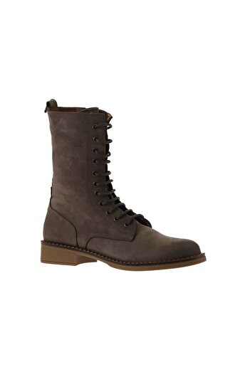 Bueno Shoes Γυναικείες φλατ μπότες Mink Nubuck - 01wv6007