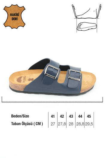 Paleng Leather Men's Slippers - Cork Sole and Mattress Detail