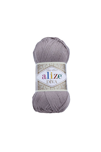 Alize Diva Mercerized Yarn - 167 Beige - Light Taupe 100gr 350m (ΕΙΝΑΙ ΜΕΓΑΛΥΤΕΡΑ ΜΑΛΛΙΑ ΠΛΕΚΤΟ ΚΑΤΑ ΜΕΓΕΘΟΣ.)