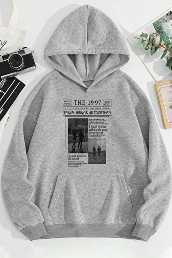 uyguntarz Unisex Cestovní potištěná mikina z roku 1997