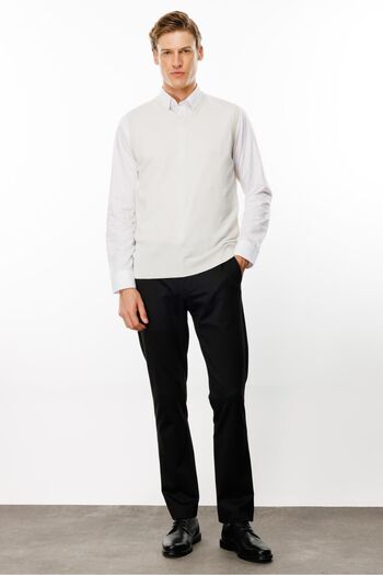 Desen Triko Men's Sweater - Bone Colored