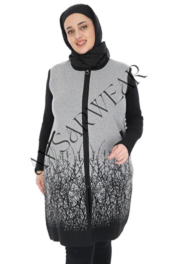 AVSARWEAR Patterned Plus Size Mother's Vest with Pockets AVS-D1701234419