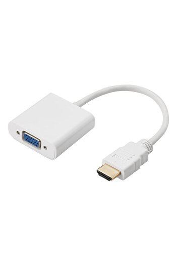 Blueway Hadron Hdx-2020 Projeksiyon Uyumlu Hdmı To Vga Kablo Çevirici Dönüştürücü - Beyaz