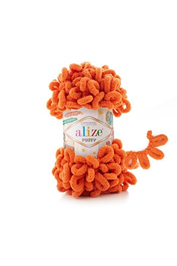 Alize Πορτοκάλι 06 - Πακέτο με 5 Puffy Hand Knitting Yarn