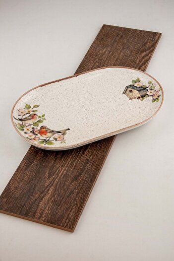 Bursa Porselen Dekor Large Size Retro Porcelain Boat Plate