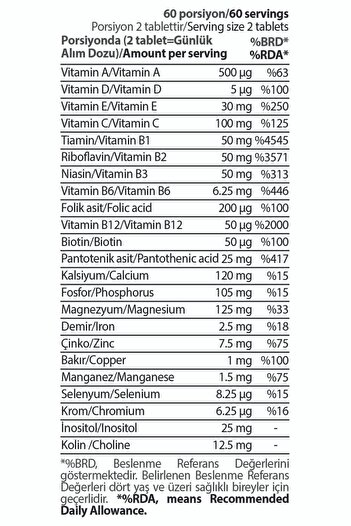 Hardline Nutrition Vitamin Mineral 120 Tablets