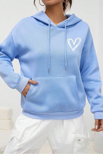 uyguntarz Hanorac oversize unisex cu imprimeu inimă