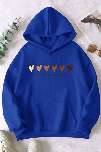 uyguntarz Hanorac oversize unisex cu imprimeu inimă