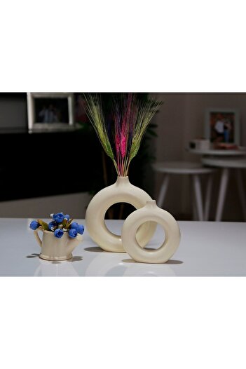stonnish Bohemian Ring Vase Set - Cream V 0200000