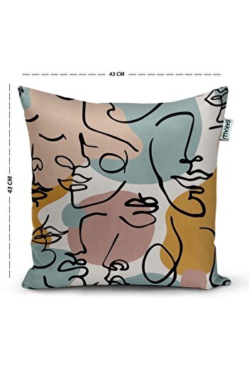 Sakallı 3D Digital Printed Decorative Throw Pillow Cover