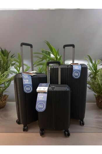 GNS PREMIER TOURISTER POLO COLLECTION 1889 SİLİKON 3 LÜ VALİZ Kabin-Orta-büyük set