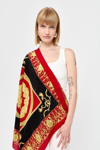Desen Triko Special Design Silk Scarf - 06 Model