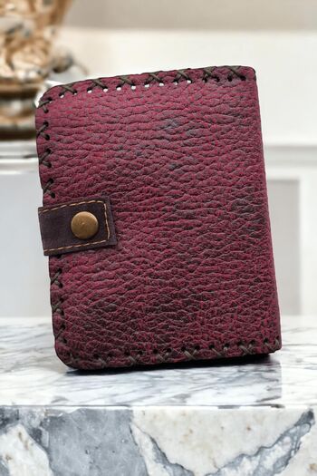 Fildişi Aksesuar Burgundy Colored Vegan Leather Women's Wallet - Little Prince Visual
