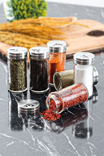 Perotti 13671 Model Simplico 6 Pieces - Salt Bowl, Pepper Bowl and Spice Bowl Set 125 ml Glass