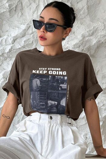 uyguntarz Μπλουζάκι Unisex με τυπωμένο σχέδιο KeepGoing
