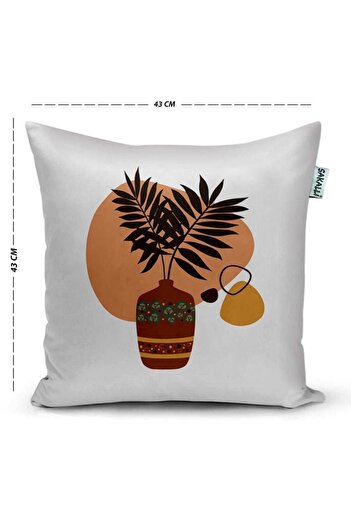 Sakallı 3D Digital Printed Modern Pattern Throw Pillow Cover