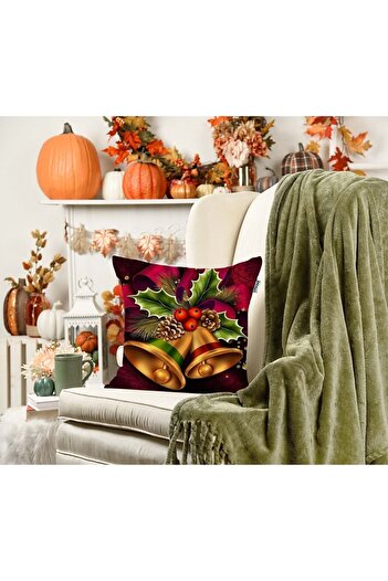 Sakallı Christmas Themed 3D Printed Decorative Throw Pillow Cover