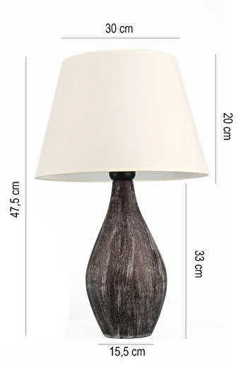 Hmydesign Basilic White Ceramic Lampshade - Handmade