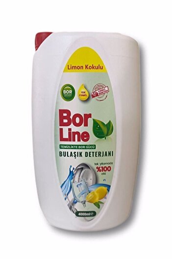 BORLINE Sıvı Bulaşık Deterjanı 4000 Ml Limon 4 Adet