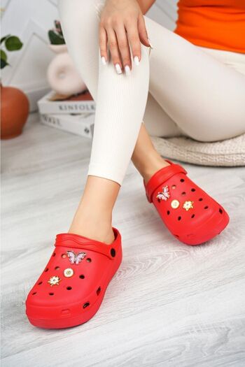 PLN SHOES High Sized Hospital Cook Nurse Doctor Slippers Cross With Massage Base