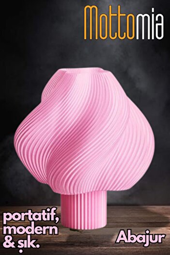 mottomia Sugar Candy Creme - Modern and Minimalist Decorative Lampshade, Wired Night and Table Lamp - Limited Edition
