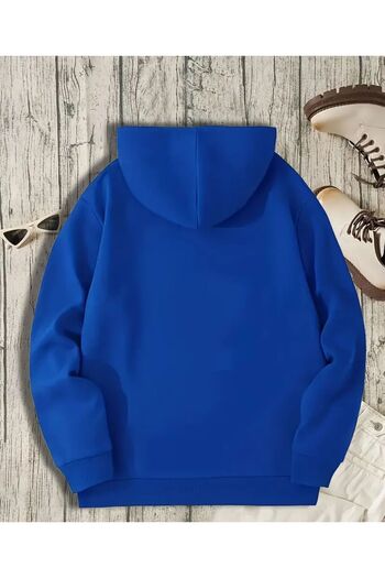 caddekombin Hooded Focus Shadow Printed Sweatshirt