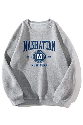 uyguntarz Manhattan Printed Oversize Sweatshirt