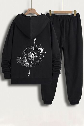 uyguntarz Σετ φόρμας Unisex Compass Back Printed