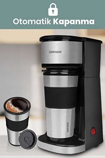 GOLDMASTER Magic Coffee Termos Bardaklı Kişisel Filtre Kahve Makinesi In-6310