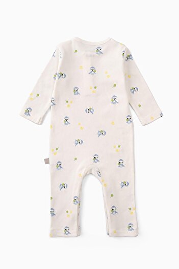 Boumini Baby Long Sleeve Snap Jumpsuit Blue Miskin