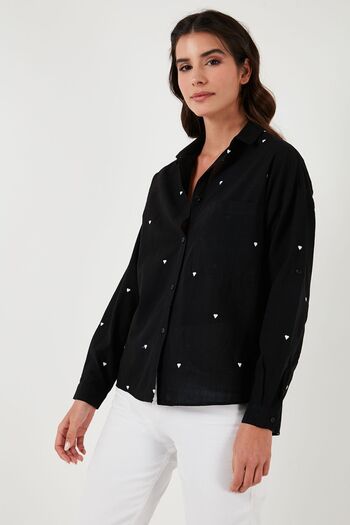 Lela Πουκάμισο Heart Cotton Regular Fit με μονή τσέπη 514303916