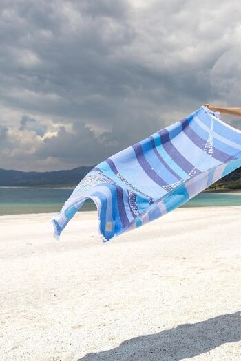 İrya Shark 100% Cotton Peshtemal Blue 90x170