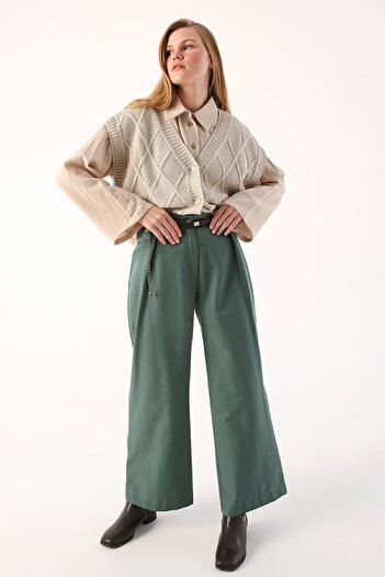 ALLDAY Nefti Pleated Wide Leg Trousers