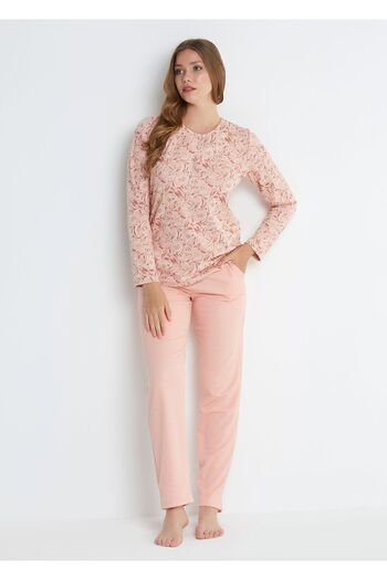 CAROLINE FLOWER PATTERNED LONG SLEEVE PAJAMAS SET