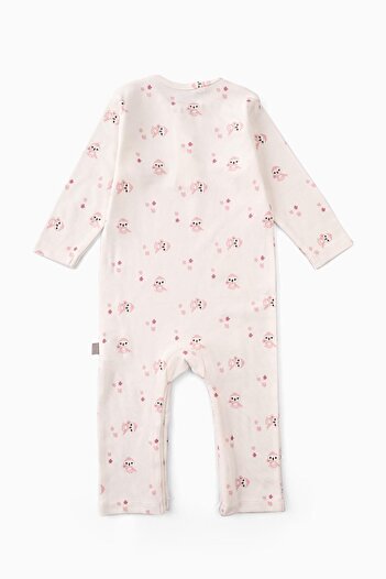 Boumini Baby Long Sleeve Snap Jumpsuit Pink Miskin