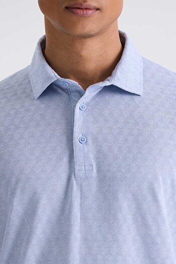 Jakamen Mavi Slim Fit Polo Yaka T-Shirt