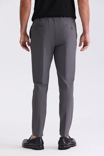 Jakamen Antrasit Comfort Fit Beli Lastikli Spor Jogger Pantolon