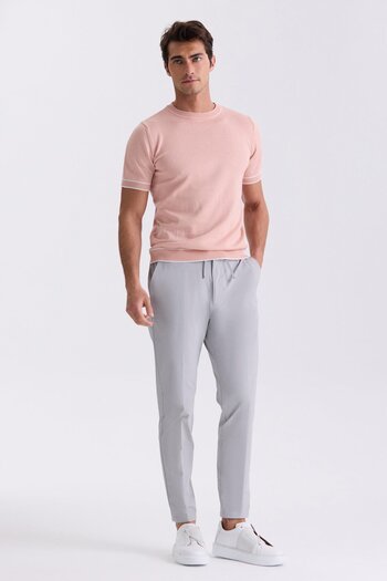 Jakamen Gray Comfort Fit Jogger Pants with Elastic Waist
