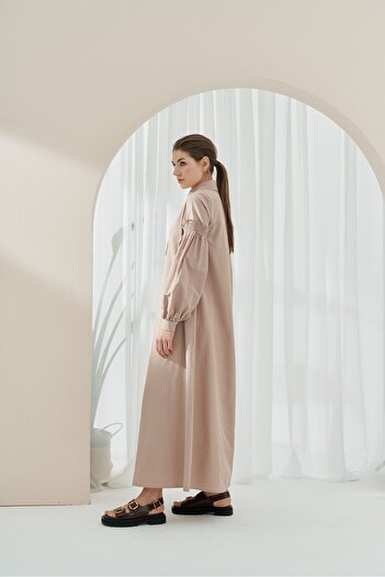 QANU Mink Dress with Elastic Sleeves