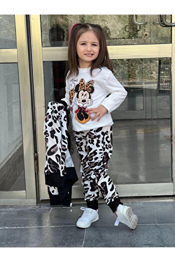 KOKOŞ BEBEK Minnie Printed 3 Piece Set |   Between 3/4 Years