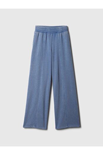 GAP Kız Çocuk Mavi Vintage Soft Wide-Leg Eşofman Altı