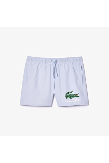Lacoste Erkek Baskılı Mavi Mayo Şort